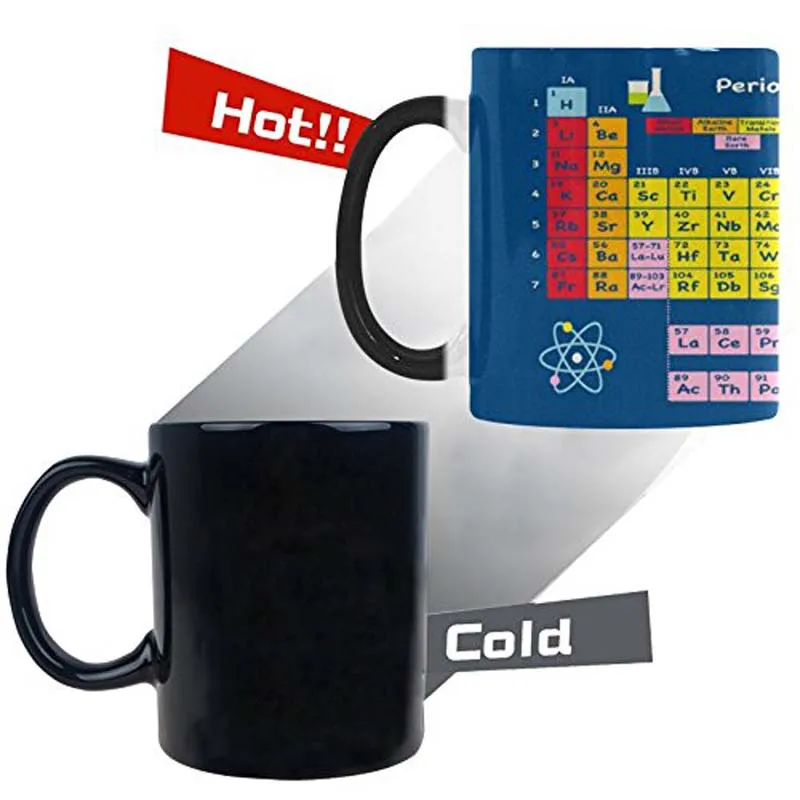 

Funny Periodic Table Mug - The Periodic Table of Elements Color Changing Mug Morphing Coffee Mugs Cup - 11oz sizes