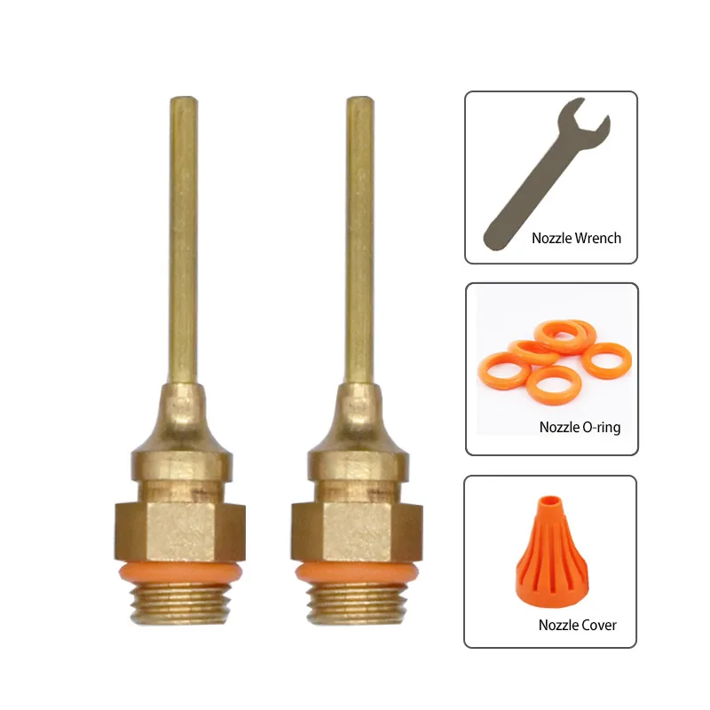 

1.5x55mm1.8x55mm Hot Melt Glue Gun Nozzle Small-bore Nozzle Long Copper Nozzle with Gum cover Glue Gun Replaceable Accessories