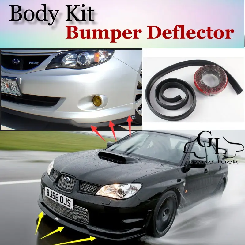 Bumper Lip Deflector Lips For Subaru Impreza WRX STi XV Front Spoiler Skirt For TopGear Friends Car Tuning / Body Kit / Strip