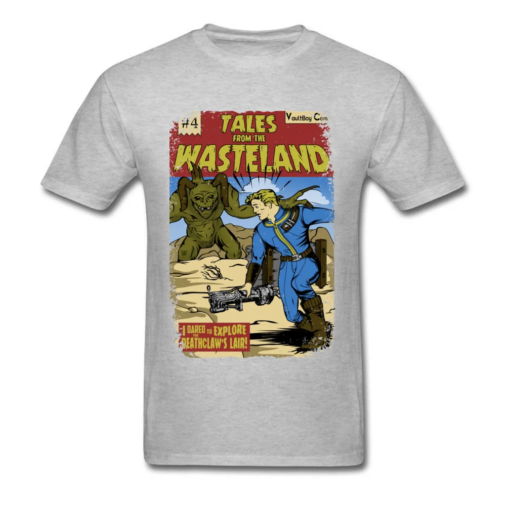 Tales From Wasteland Comic Men Black T-shirt Monster & Handsome Man Vintage Painting Poster T Shirt Cotton Cool Tops