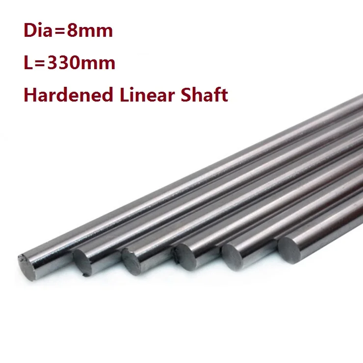 

100pcs/lot Dia 8mm shaft 330mm long Chromed plated linear shaft hardened shaft rod bar rail guide for 3d printer cnc parts