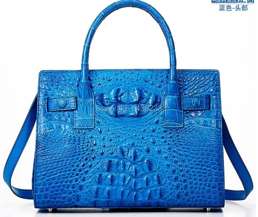 100% genuine crocodile skin leather double zipper clouse women handbag, Crocodile Skin Womens Clutch Tote Bag, Yellow and Brown