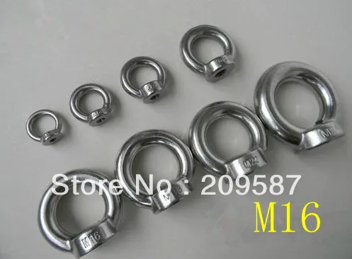 

5PC M16 Metric Threaded Eyes Nuts 304 Stainless Steel Lifting