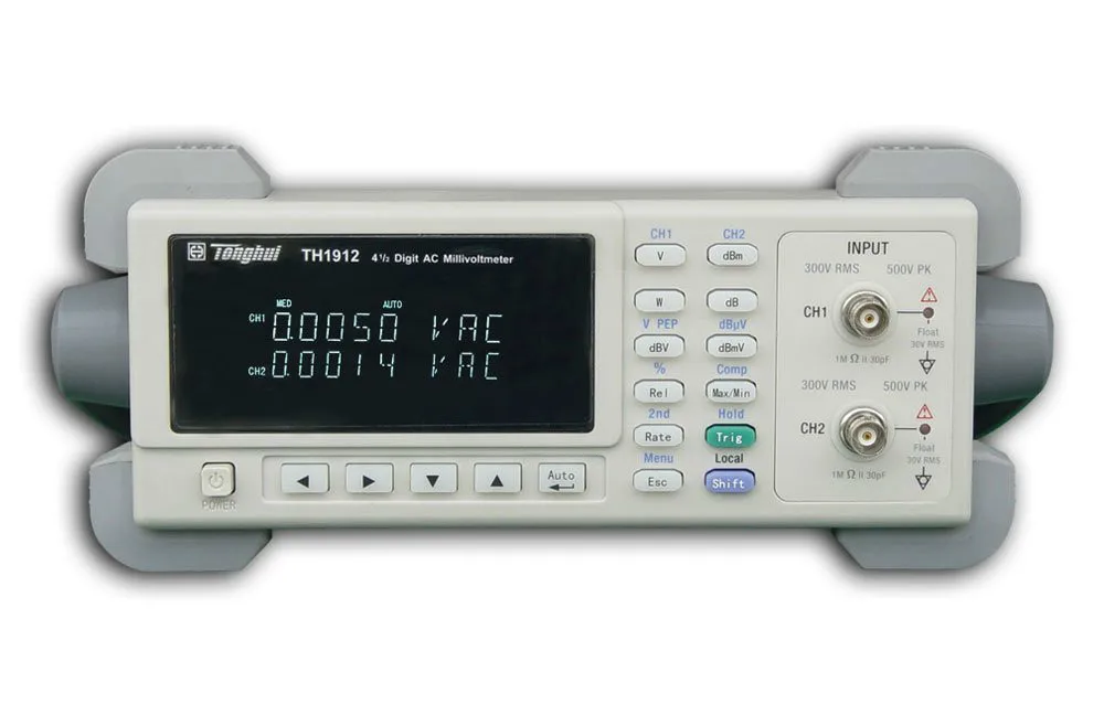 Fast arrival 5~5MHz, 4 1/2 VFD Digital AC millvoltmeter TH1912A 1mV-300V, dual channel, VFD display