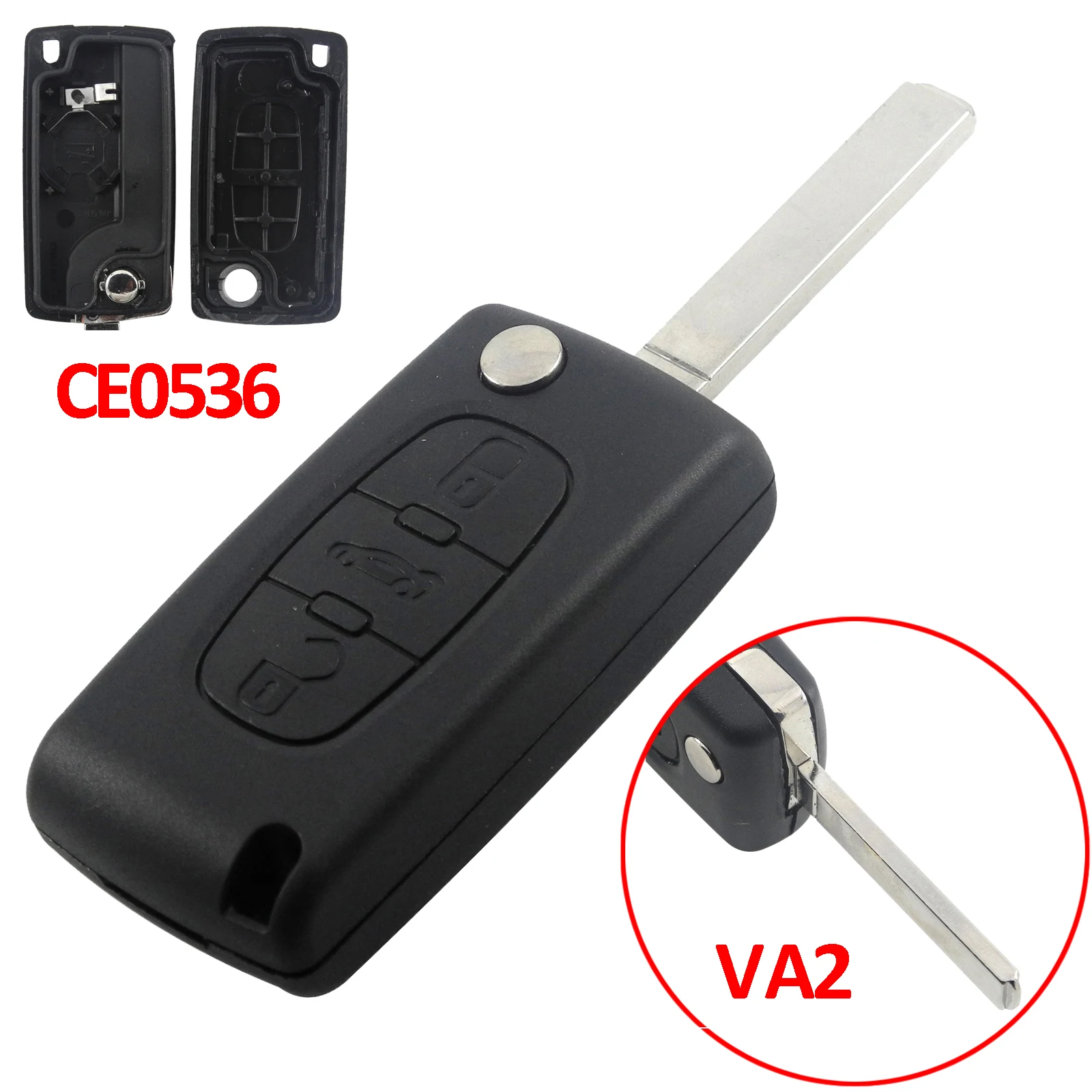 Jingyuqin CE0536/523 Flip Remote Key Case Shell Für Peugeot 307 308 407 408 Citroen C3 C4 C5 C6 Berlingo Picasso Xsara HU83/VA2