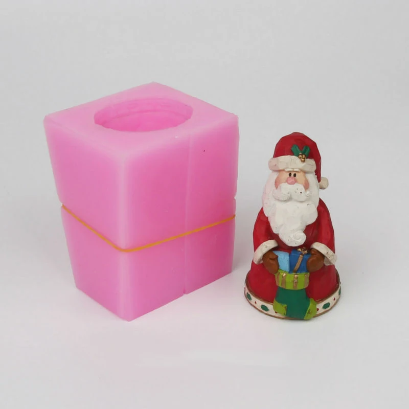 

3D santa Christmas Silicone molds candle soap mold silicone soap molds silica gel die Aroma stone moulds santa 3D Christmas