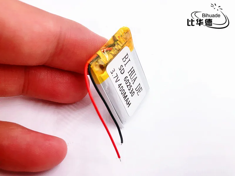 li-po 3.7V,400mAH,[602530] PLIB ; polymer lithium ion / Li-ion battery for GPS,mp3,mp4,mp5,dvd,,SMART WATCH