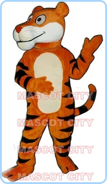 

mascot Friendly Tiger mascot costumecustom cartoon happy tiger cat theme anime cosplay costumes carnival fancy dress 2699