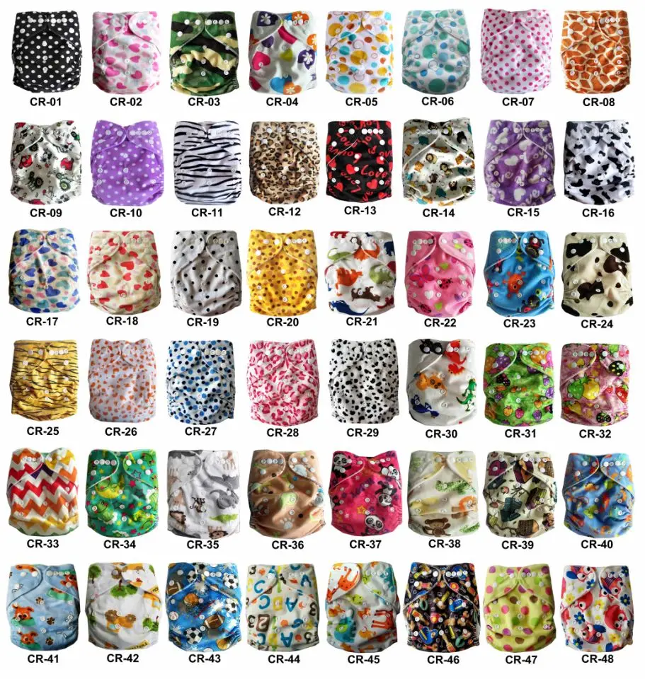 2022 Free Shipping New Cute Minky Cloth Diapers Baby Cloth Diaper With  Microfiber Insert Eco-Friendly Baby Nappy 50sets/lots