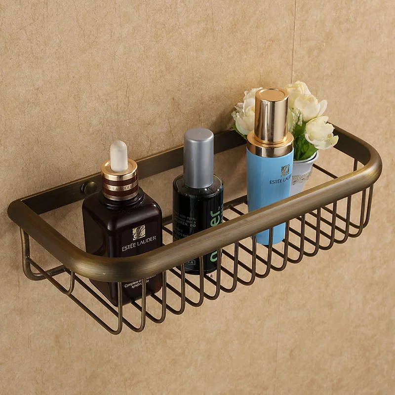Bathroom Shelf Gold/Chrome/Rose Gold Brass Shower Shampoo Soap Cosmetic Shelf Bathroom Accessories Storage Organizer Rack Holder