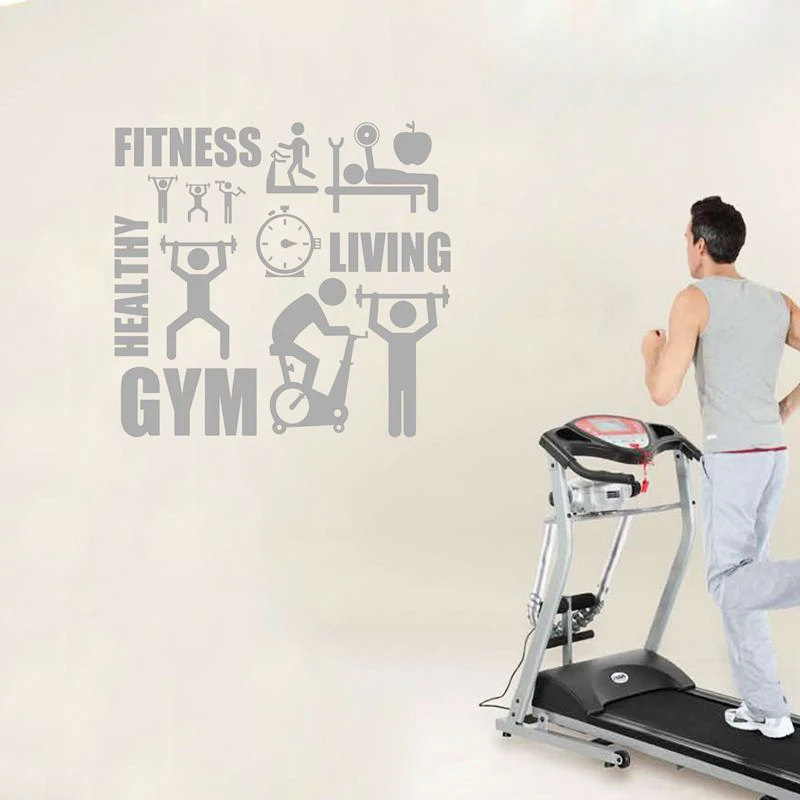 Exercise Stickers Gym Wall Decal Sticker Sport Motivation Fitness Gym Wall Mural art Decal Home Decoration