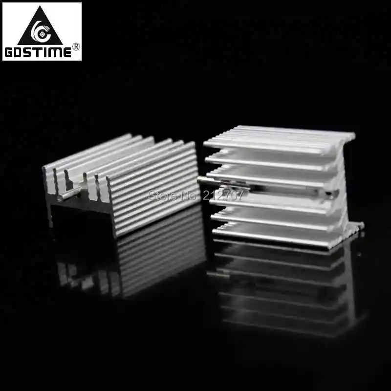 200Pcs Gdstime TO-220 TO220 Heat Sink 21x15x11mm Aluminum TO 220 Heatsink Radiator Cooler Cooling