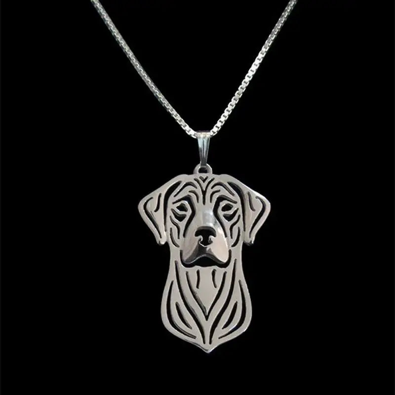 Women's Dog Pendant Necklaces Lovers Alloy Rhodesian Ridgeback Dog Necklaces Drop Shipping