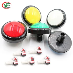 5pcs 100MM LED Light Lamp Arcade Push Button Big Round Switch Player Microswitch +DC12V Blub Video Game Machine Responder Parts