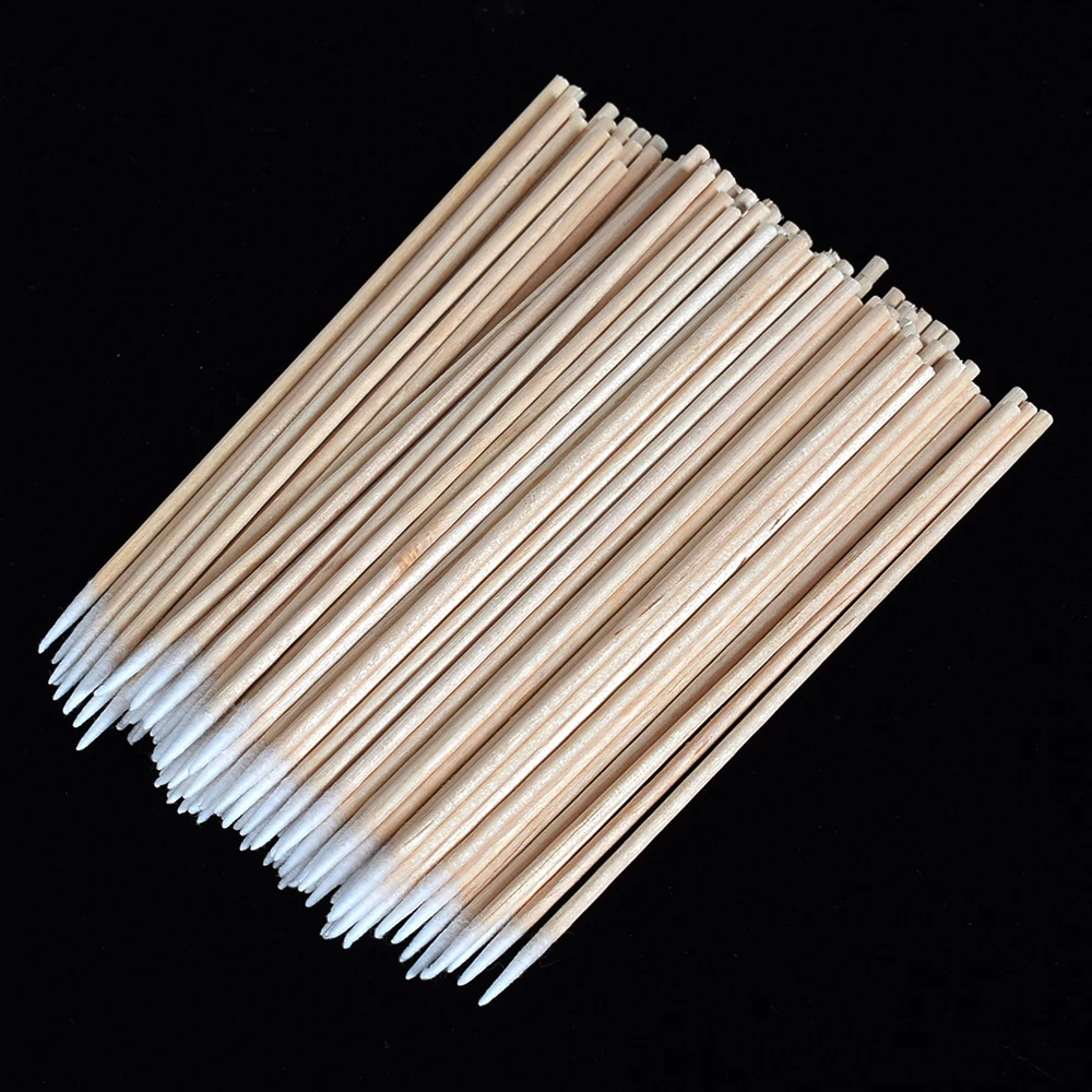 100PCS Cotton Swab Health Makeup Cosmetics Ear Clean Cotton Swab Stick