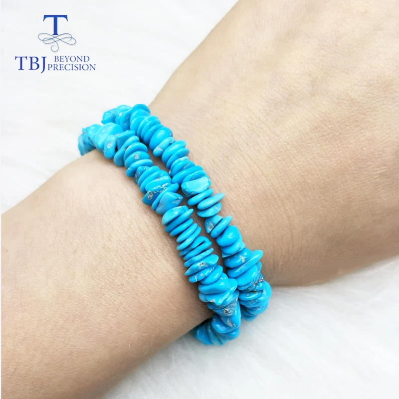 TBJ-Cuentas sueltas de turquesa americana Natural para joyería de piedras preciosas, diseño para su joyería, precio de una hebra