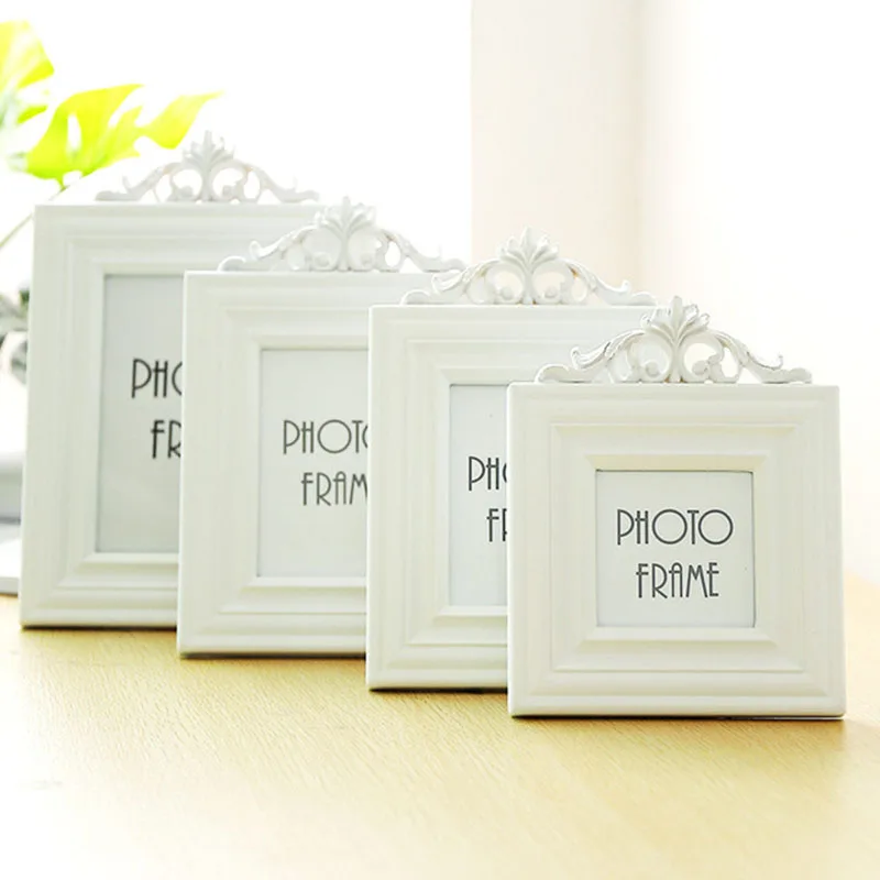 White Color Photo Frame 3/5/6/7inch European Style Wood Picture Frame Creative Desktop Ornament Creative Gifts Living Room Decor