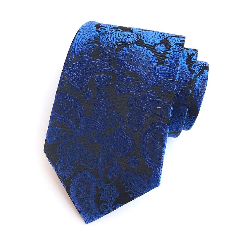 HOOYI Floral Blue Neck tie Gravata Business Black Mens Ties for men accessories 18 colours Gravatas Flower Necktie