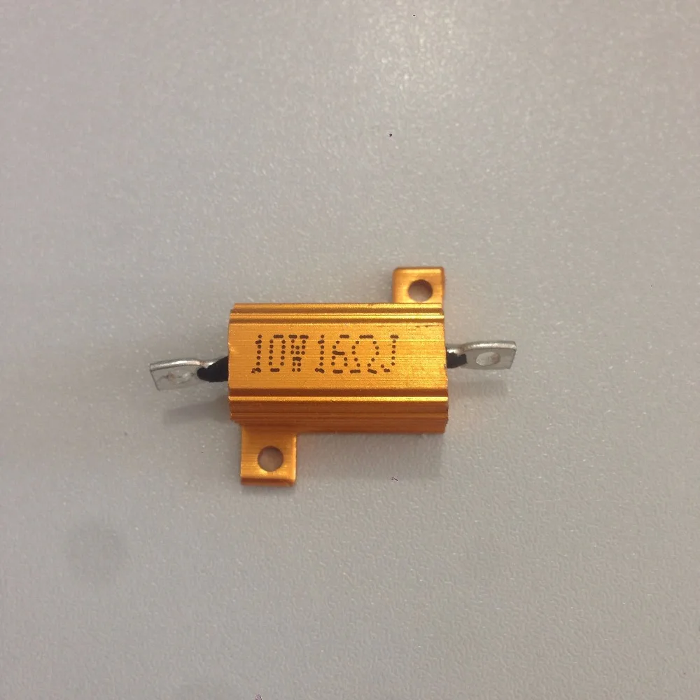 Yellow 10 Watt 16 Ohm 5% Aluminum Shell Wire Wound Resistor