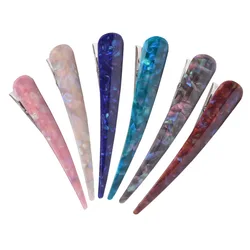 RE Large Bright Colorful Barrette Horn Hair Clip Acrylic Long Stick Hairpins Shower Makeup Ponytail Holder Hair Claws Clamp A34