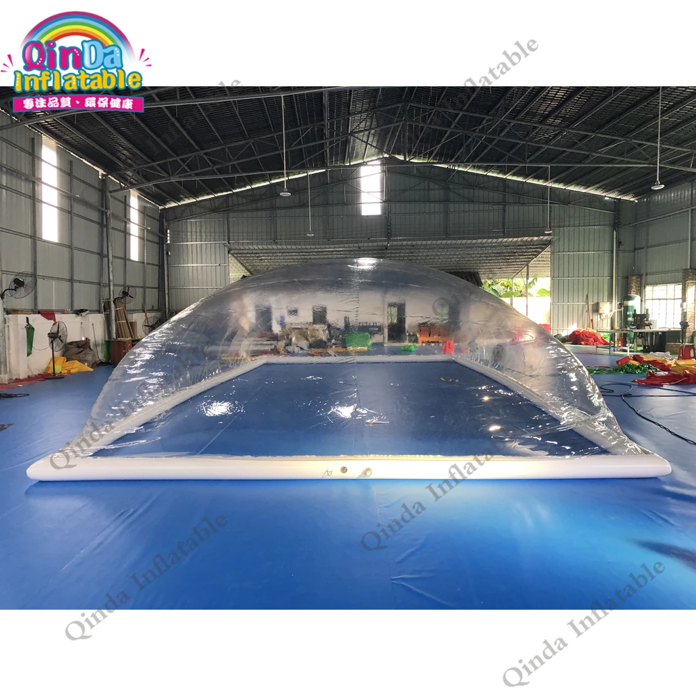 

6x3x3m Inflatable Ceiling Bubble Tent For Swimming Pool, Clear Dome Inflatable Pool Cover Tent With Air Pump