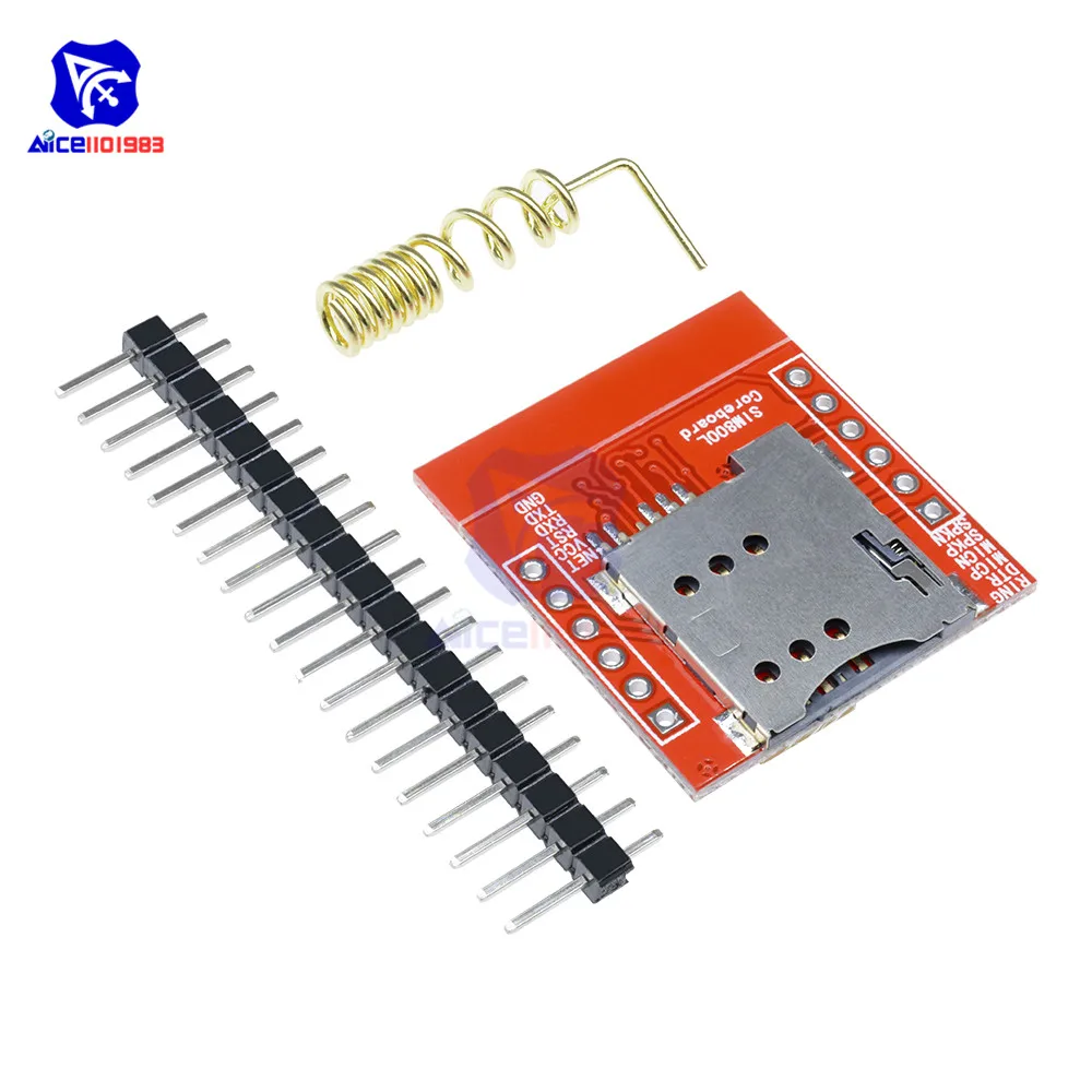 Diymore SIM800L GSM GPRS Modulo Core Quad-band Wireless Scheda di Porta Seriale TTL Interfaccia IPEX Antenna Micro SIM Card per Arduino