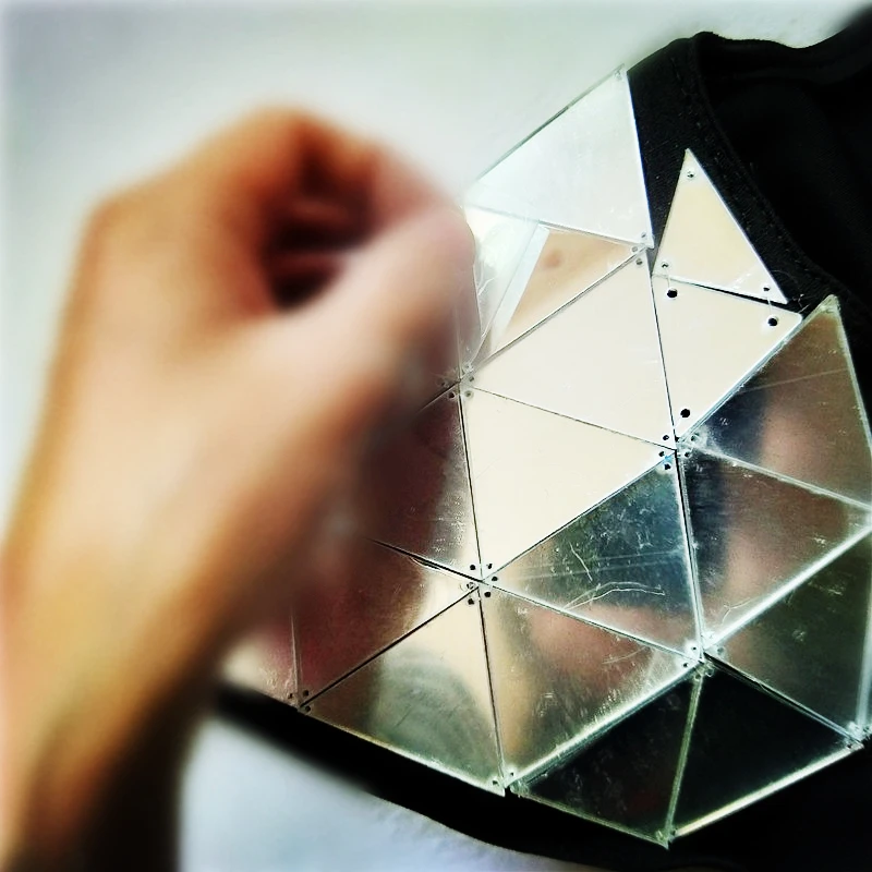 Gold Silver Mirror Armor Sequins Vest Women Singer Dancer Bar Nightclub Jazz Dance Costume Sexy Performance Stage Wear