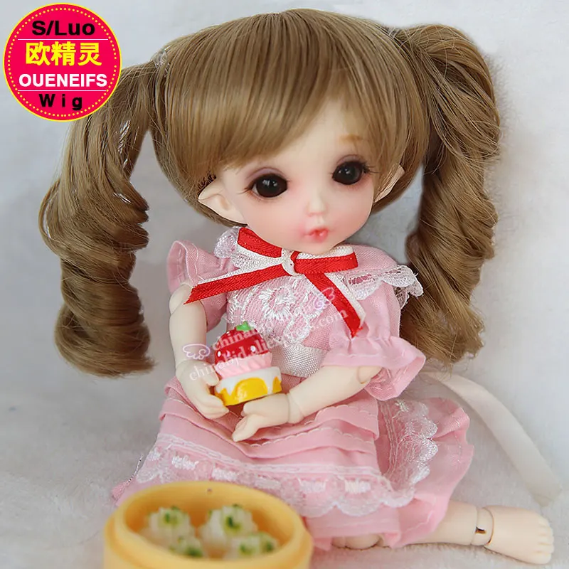 

Wig For Doll BJD size 5-6 inch 1/8 high-temperature wig doll Wig in beauty and health with bangs Curly hair L29 Baby Hair