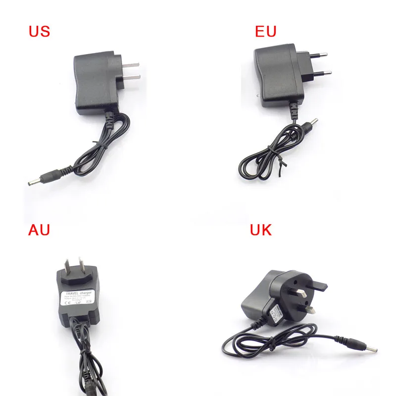 AC DC 4.2V 500MA 3.5mm home Wall EU US plug 18650 rechargeable battery travel Charger Power adapter for Flashlight flash torch