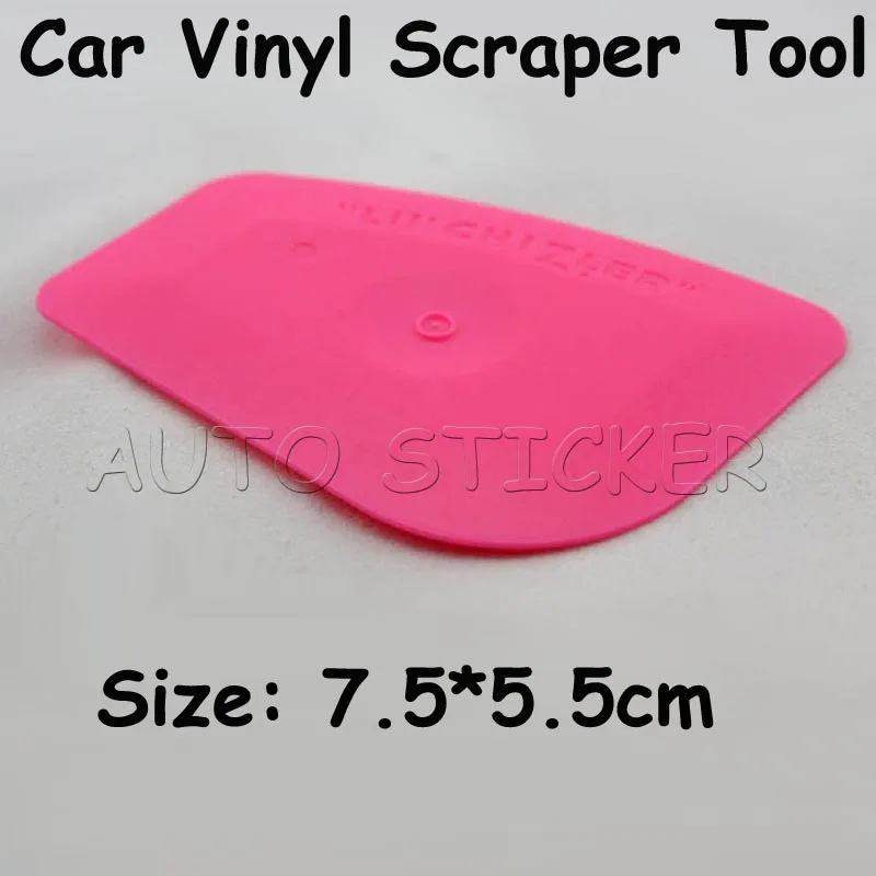 1PCS Pink Multilateral squeegee Window Film Installation Tint Scraper 7.5*5.5cm For Car Carbon Fiber Vinyl Wrapping