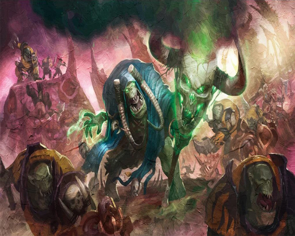 

Custom wallpaper Hand drawn orc Warden maiev background wall