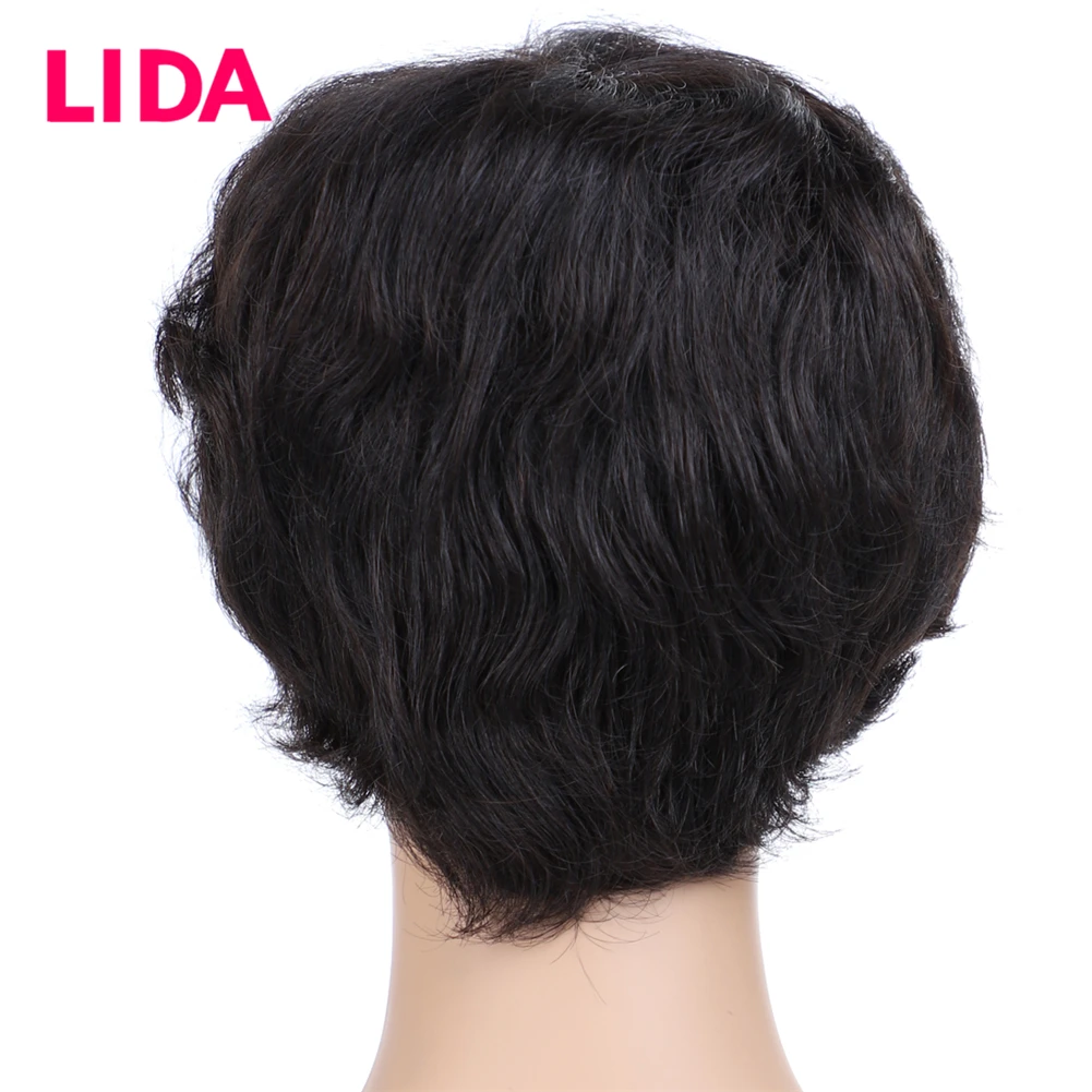 LIDA Brazilian Human Hair Non-Remy Wig 150% Density Fantasy Wave Women Wig All Colors Avilable