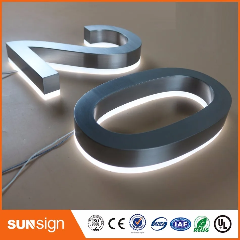 H15cm one letter Custom number 20 LED Illuminated Outdoor & Apartment LED Numbers size H200MM