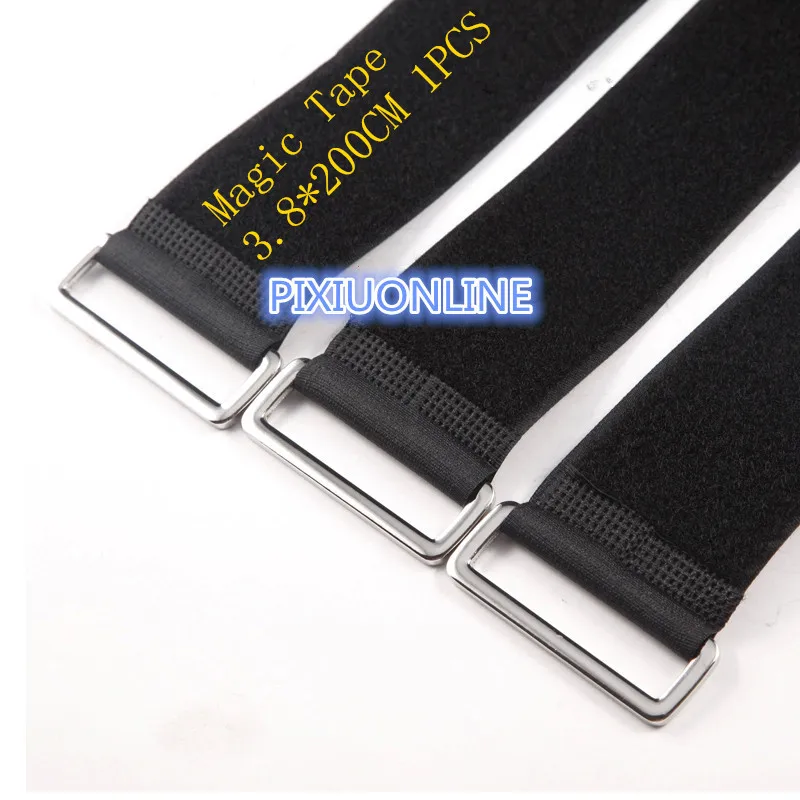 

1PCS YT1125B Hasp Magic Tape Strap Black Cable Tie Wide 3.8 cm Length 200 cm Free Shipping Sell at a Loss