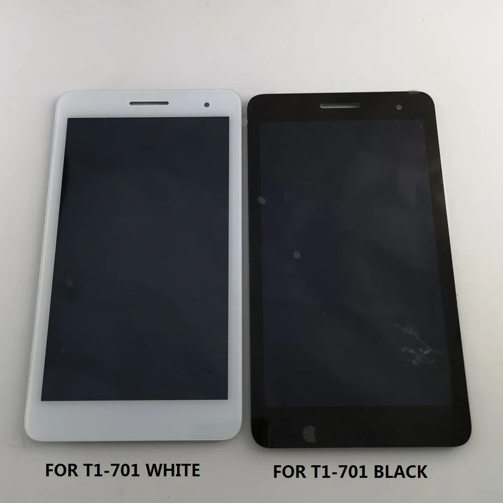 7" For Huawei Honor Play Mediapad T1-701 T1 701U T1-701U LCD Display With Touch Screen Panel Digitizer black and white