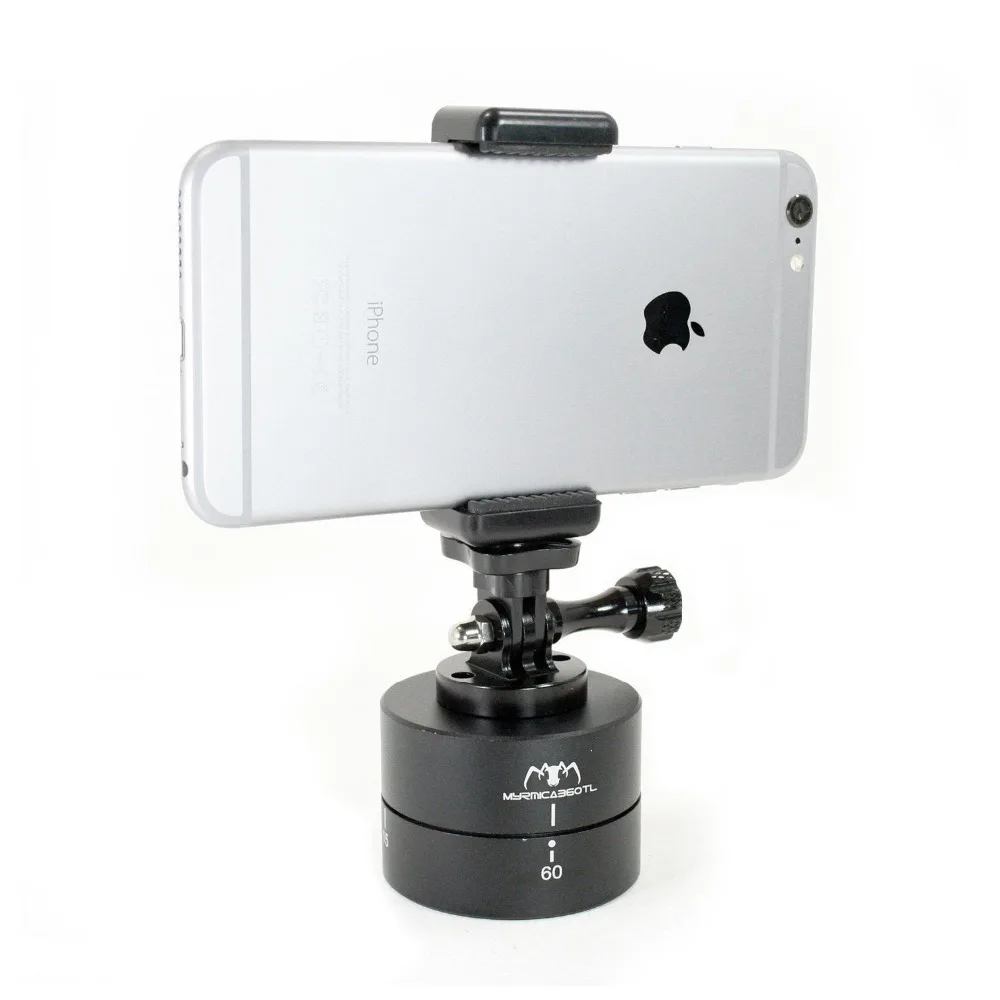 360 degreen Rotating Tripod Time Lapse Stabilizer with Adapter + Phone Clamp, Gopro