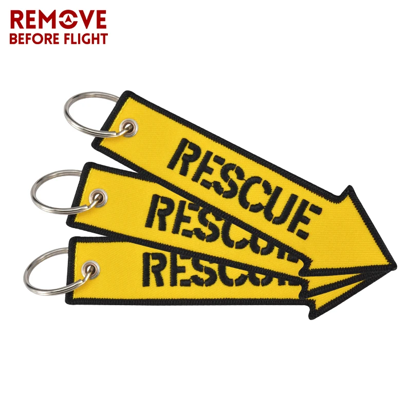 3PCS/Lot Remove Before Flight Key Chain for Cars Luggage Tag Keychain Motorcycles Rescue Embroidery Key Fob OEM Keyring