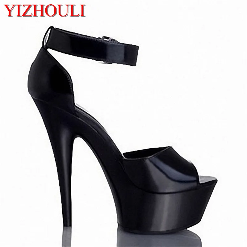 

Ankle strap style 15cm high heels pole dance performance/star/model shoes, wedding party sandals