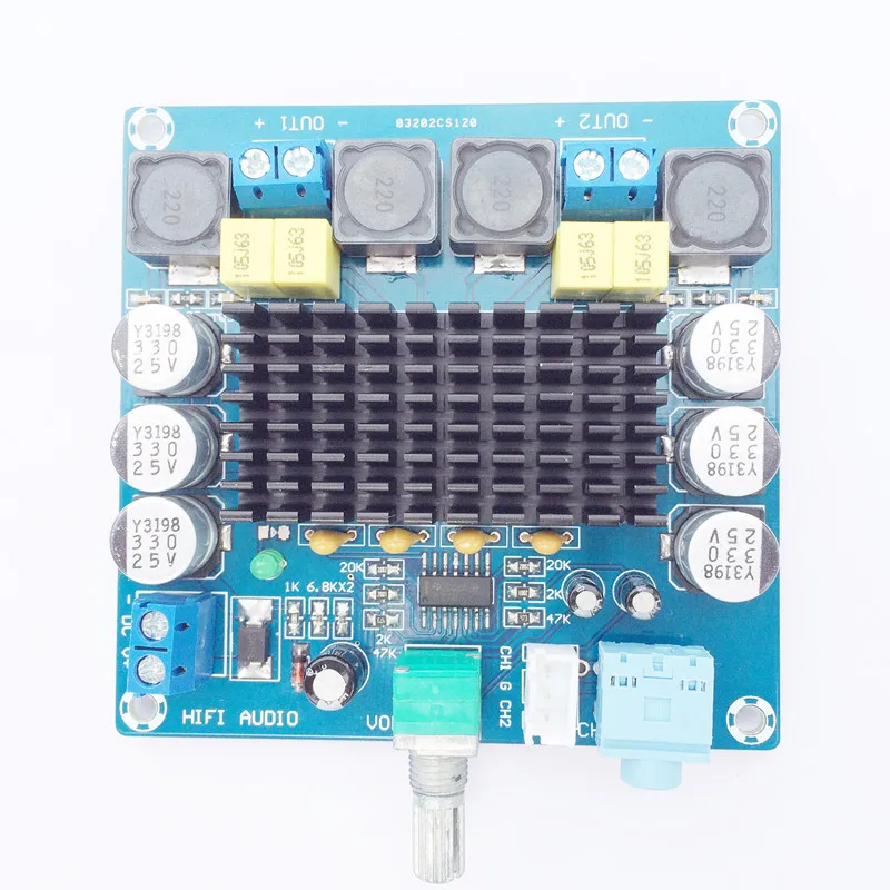TPA3116D2 DC12-24V 80W * 2 двухканальная настольная плата цифрового усилителя