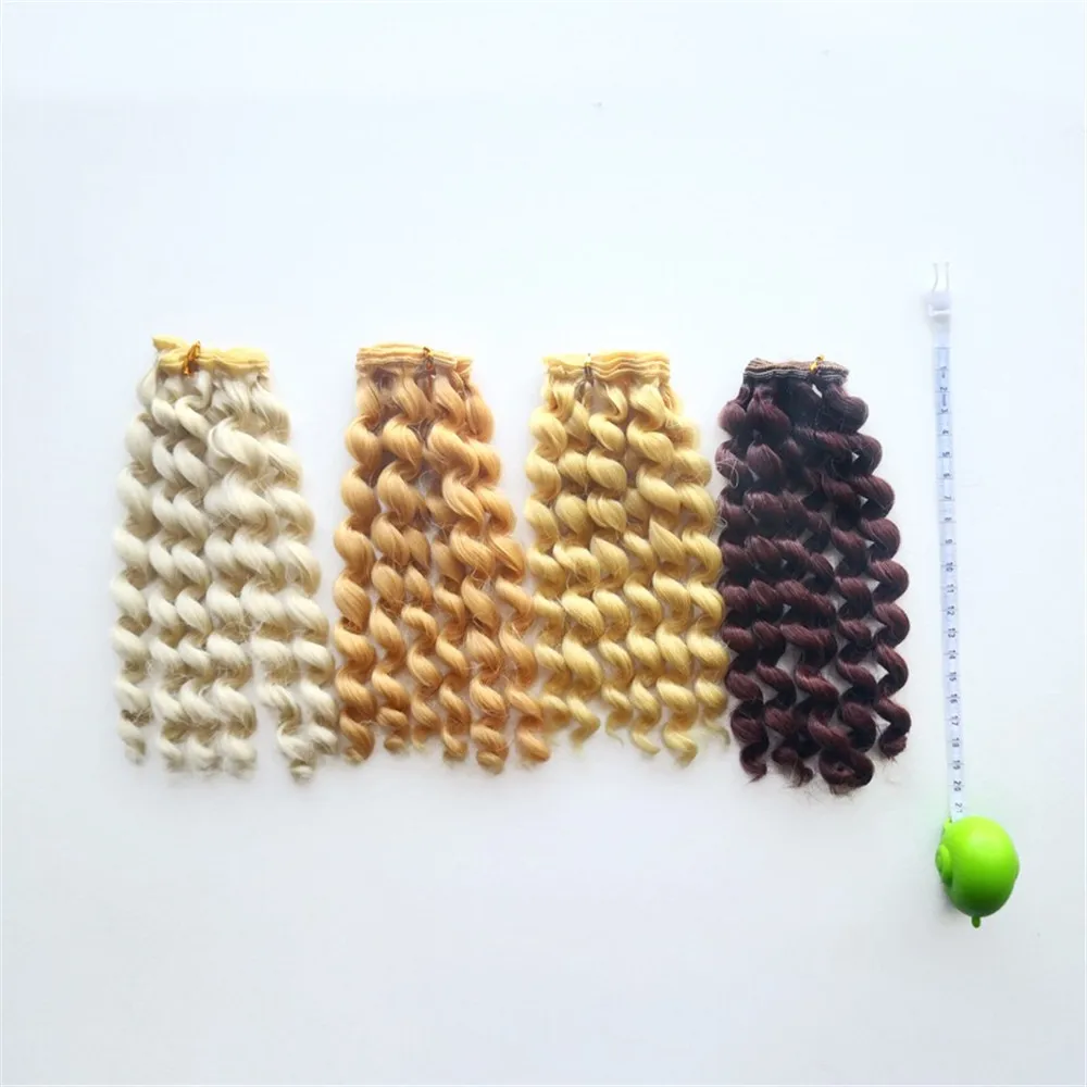 1pcs 20*100cm Screw Curly Hair Extensions for All Dolls DIY Hair Wigs Heat Resistant Fiber Hair Wefts