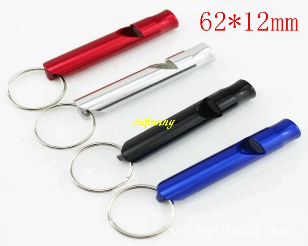 500pcs/lot Fast shipping 62mm Aluminum Dog Whistle Keychain Pet Training Whistle Outdoor survival whistles Can Customize logo