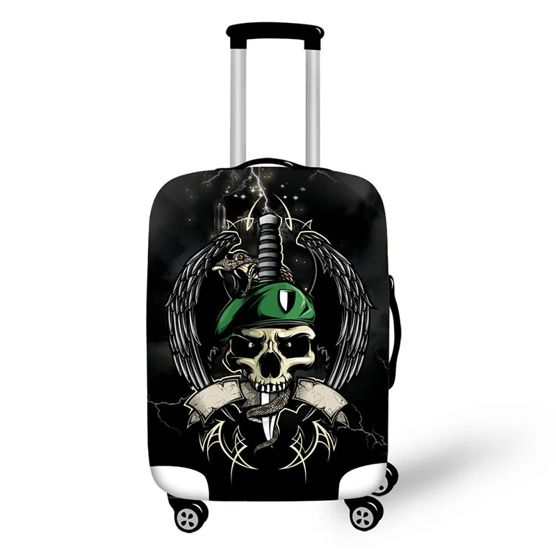 Skull Pattern Elastic Luggage Protective Cover Zipper Suit for 18-32 inch Trunk Case Travel Suitcase Covers Bags