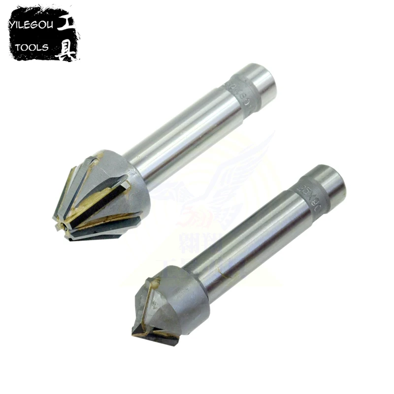 12mm, 16mm, 20mm Straight Shank Carbide Chamfer Cutter Diameter: 16-45mm Countersink, 60 or 90 Angle Milling Cutter