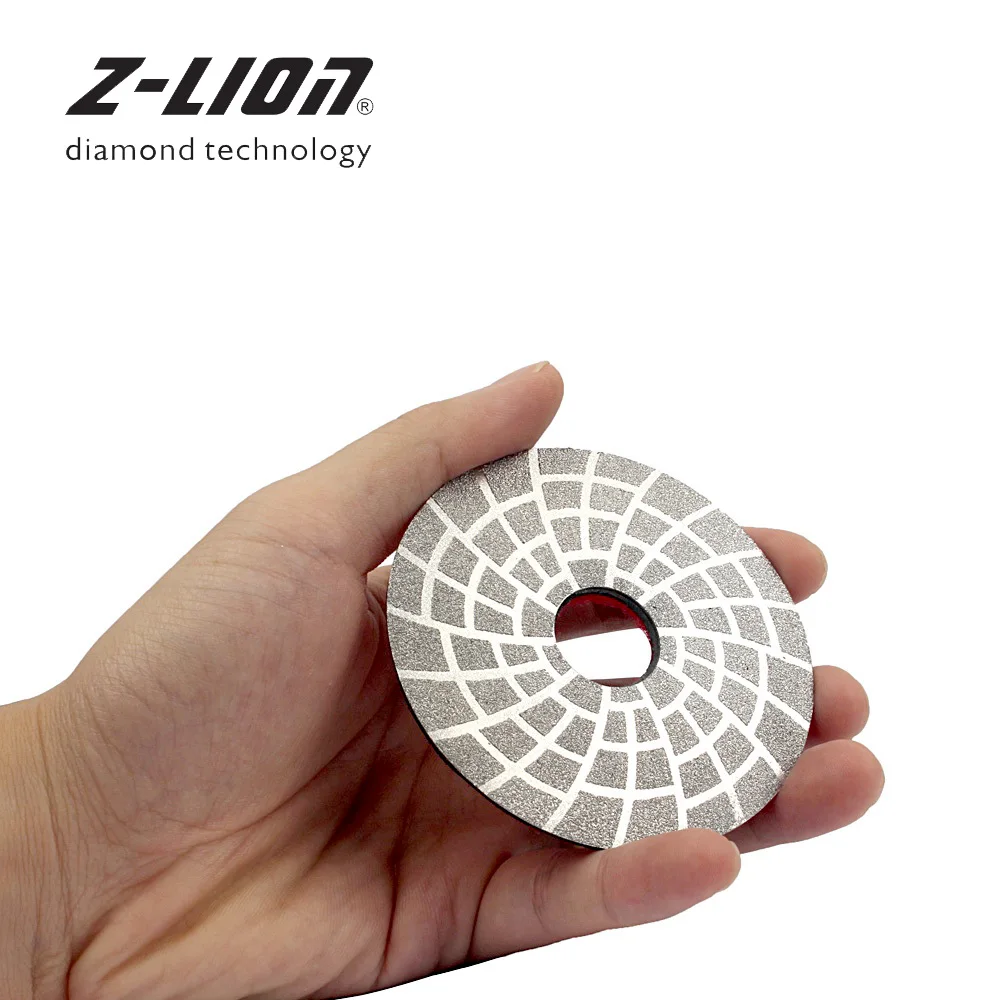 Z-LEAP 80mm Diamond Grinding Pad Vacuum Brazed Polishing Wheel Dry Wet Grinding Disc For Granite Marble Stone Abrasive Tool