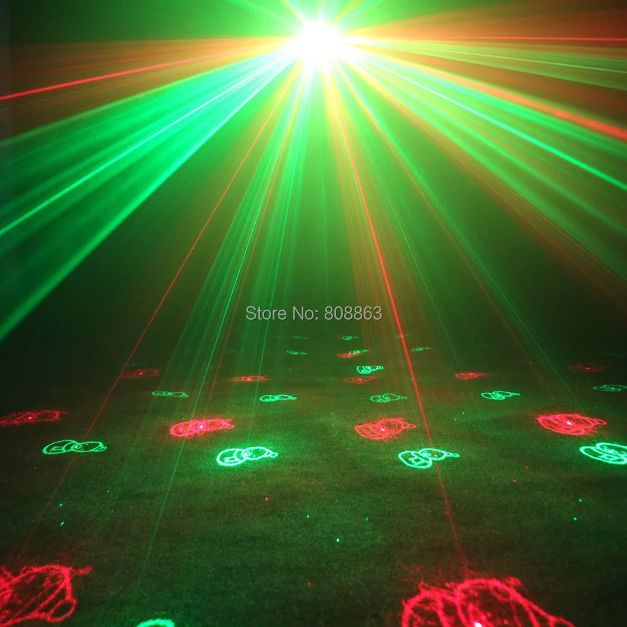 ESHINY Remote R&G Laser 3 Christmas Patterns Projector DJ Party Effect Dance Disco Stage Bar Holiday Room Light L133N8