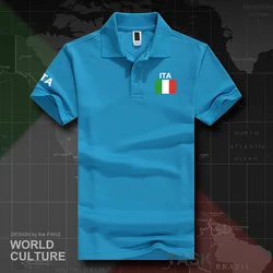 Polo italien à manches courtes pour hommes, 2017 coton, marques blanches imprimées, drapeau de l'équipe nationale, Italie, médicaments du pays ITA