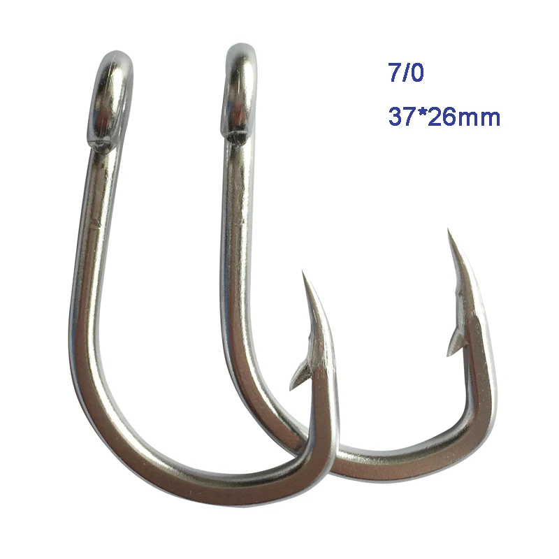 40 pieces 7/0 Mustad Circle Fishing Hook Stainless Steel Circle Fishing Hook Barbed Hook For Fishing