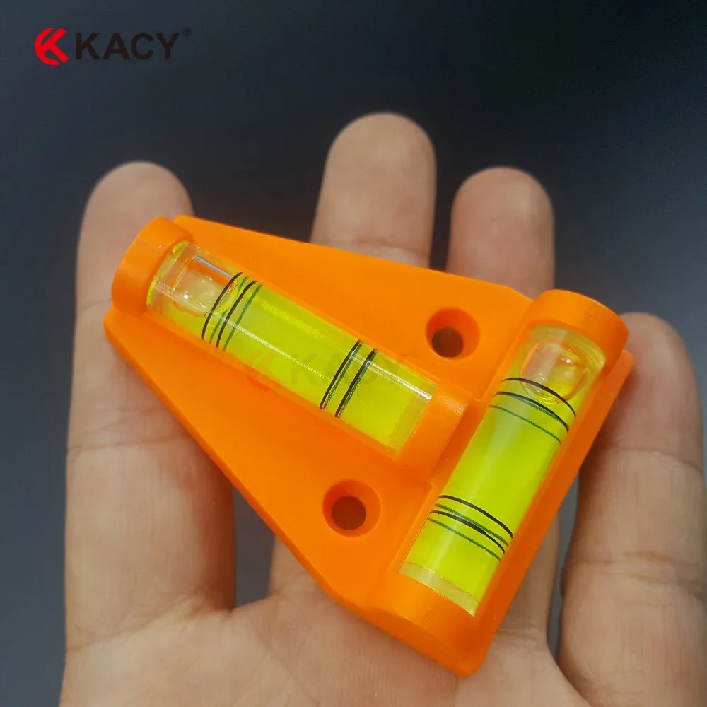 KACY  5pcs/lot triangle  2-way level and pre-drilled holes for fixing Mini Leveler Spirit Level,Camp mini spirit level