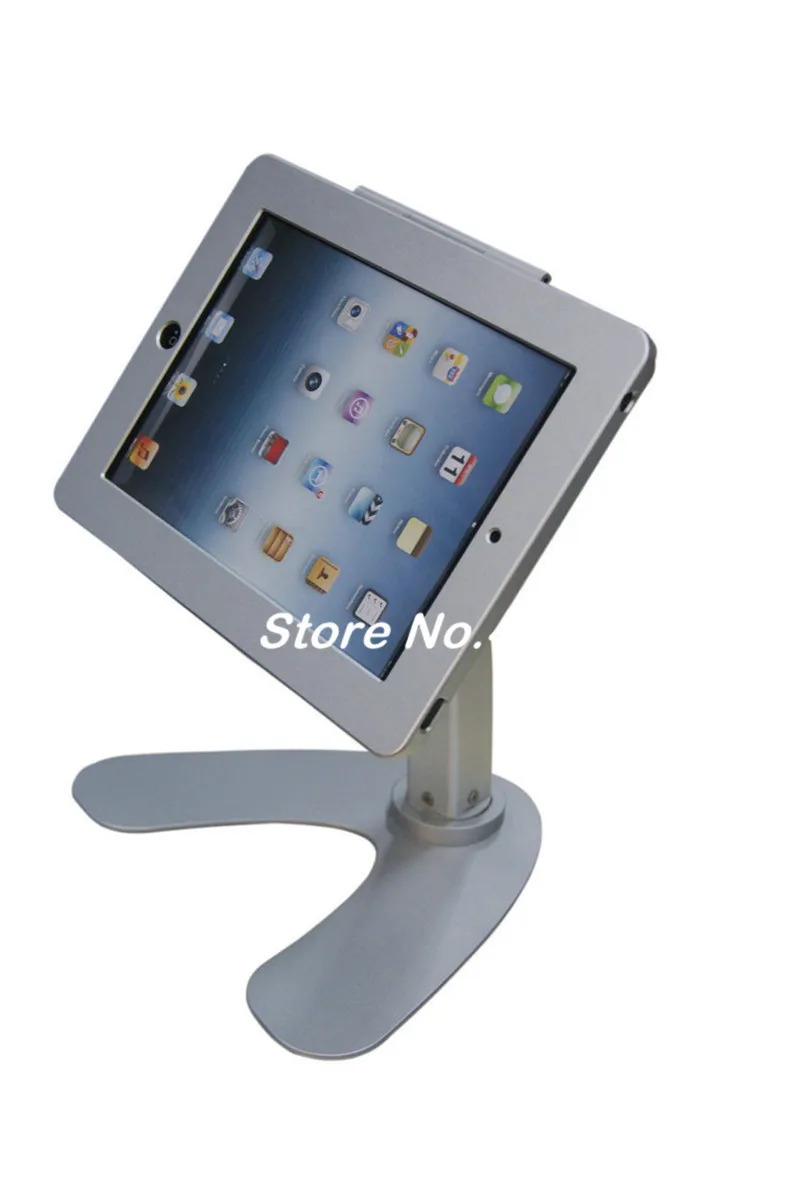 tablet pc stand Anti-Theft Security Kiosk Stand for iPad Air Pro Rotation Base Desktop POS Enclosure Holder with Lock