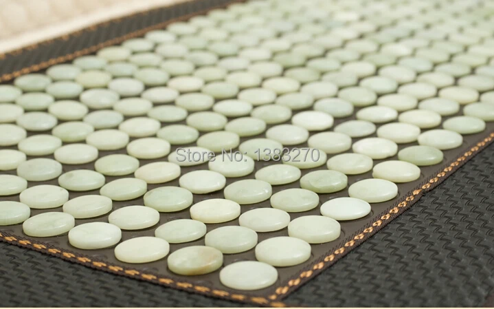 natural heating jade stone massage cushion white stone heat mattress sofa sleeping cushion with eye cover 50*150CM